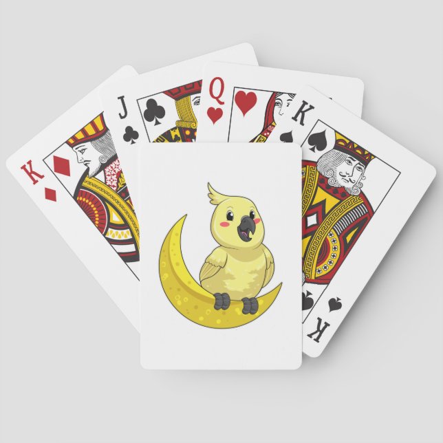 Parrot with Moon Poker Cards (Back)