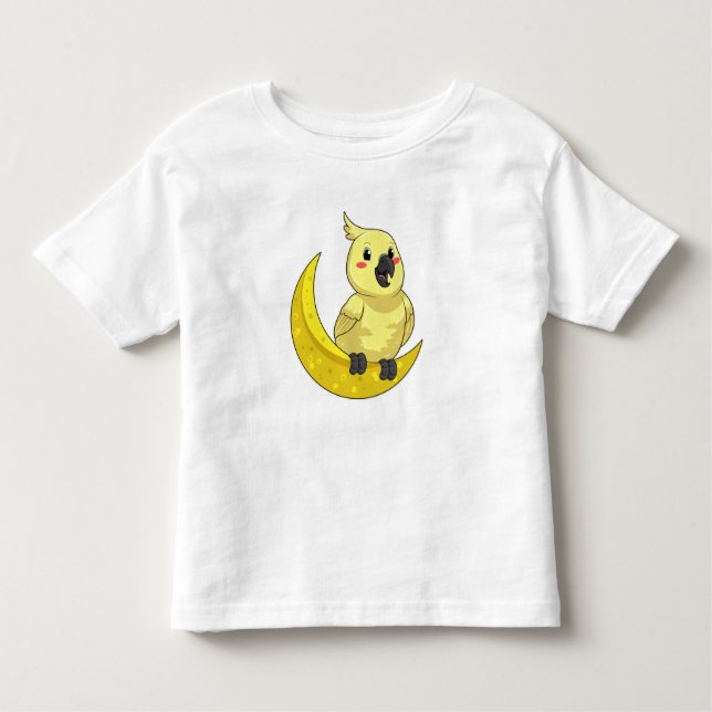 Parrot with Moon Toddler T-shirt (Front)