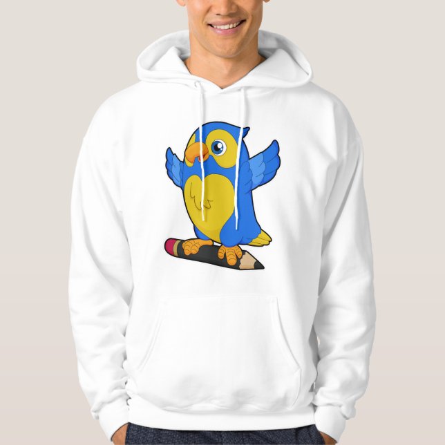 Parrot with Pencil Hoodie (Front)