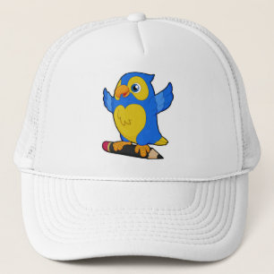 Parrot with Pencil Trucker Hat