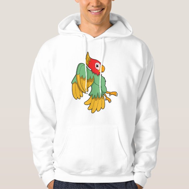 Parrot with red Head Hoodie (Front)