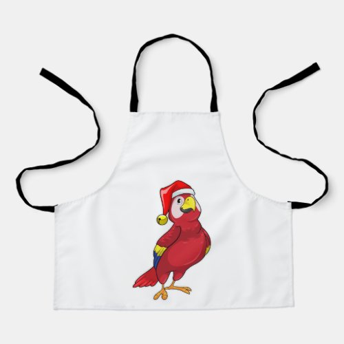 Parrot with Santa hat Apron