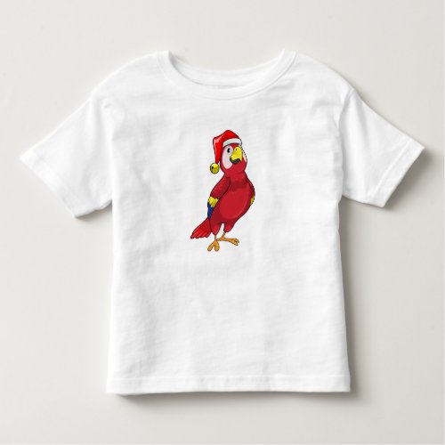 Parrot with Santa hat Toddler T_shirt