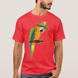 Parrot with Straw hat T-Shirt