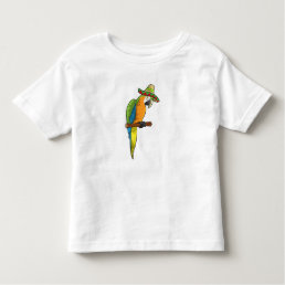 Parrot with Straw hat Toddler T-shirt