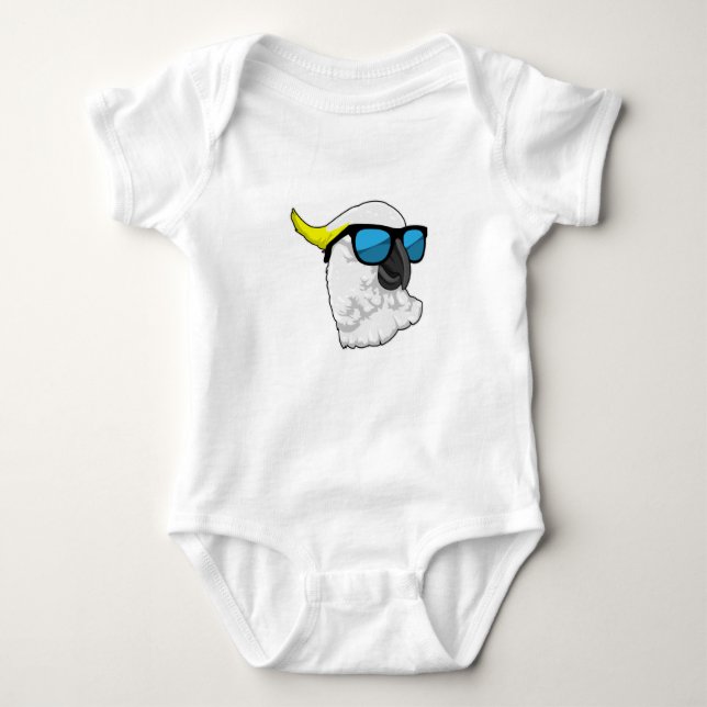 Parrot with Sunglasses Baby Bodysuit (Front)