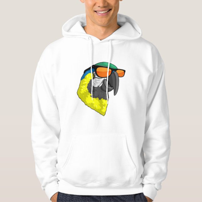 Parrot with Sunglasses Hoodie (Front)