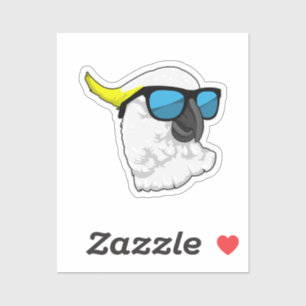 Parrot with Sunglasses Sticker