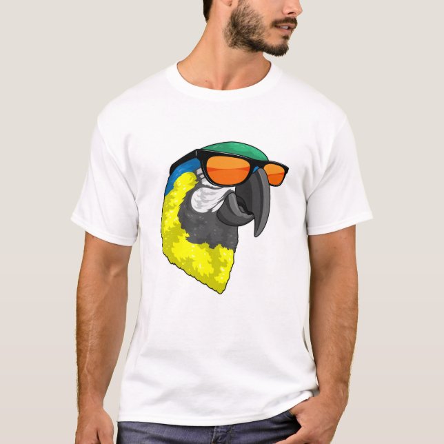 Parrot with Sunglasses T-Shirt (Front)