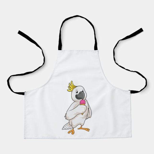 Parrot with Waffle ice cream Apron (Front)