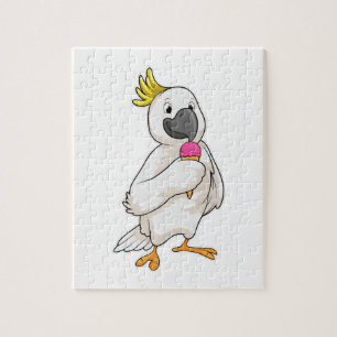 Parrot with Waffle ice cream Jigsaw Puzzle