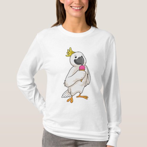 Parrot with Waffle ice cream T_Shirt