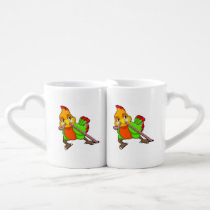 Parrot with Worm Coffee Mug Set