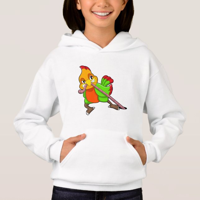 Parrot with Worm Hoodie (Front)