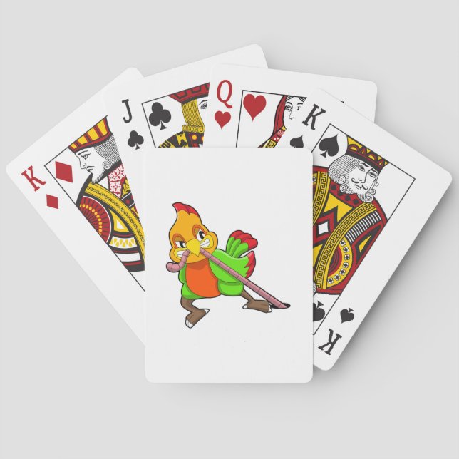 Parrot with Worm Poker Cards (Back)