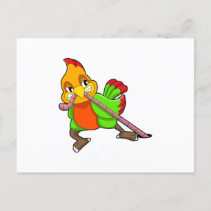 Parrot with Worm Postcard