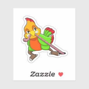 Parrot with Worm Sticker