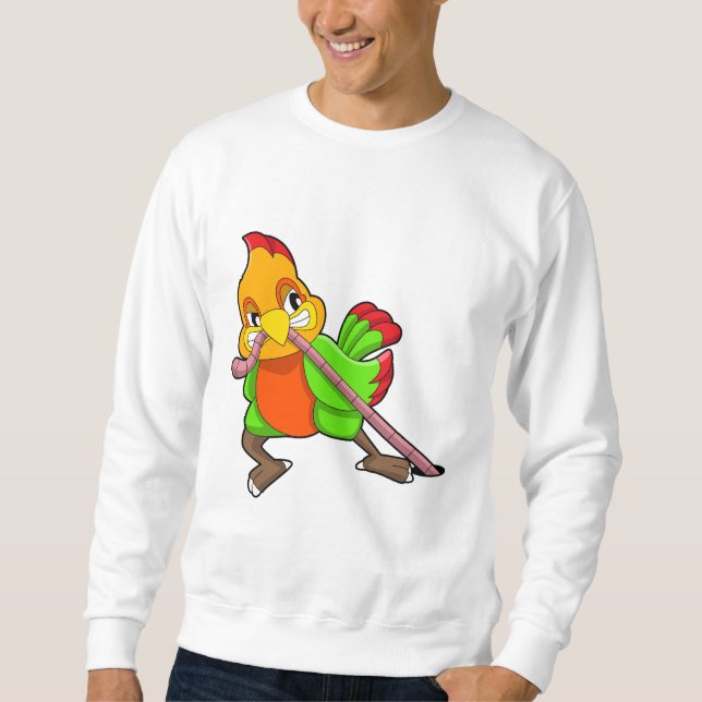 Parrot with Worm Sweatshirt (Front)