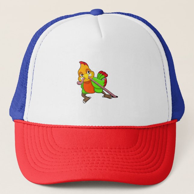 Parrot with Worm Trucker Hat (Front)