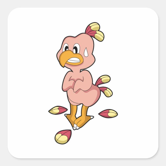 Parrot without Feathers.PNG Square Sticker (Front)