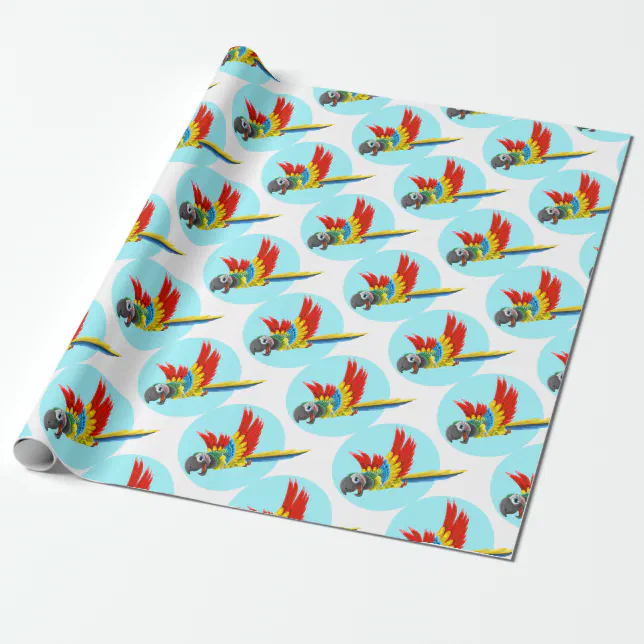 parrot wrapping paper Zazzle