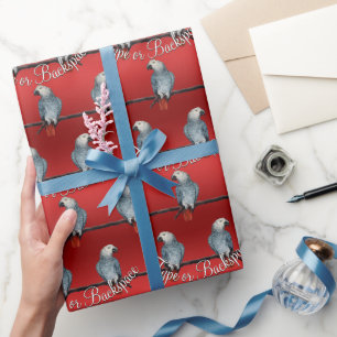 Parrot Wrapping Paper Personalized African Grey
