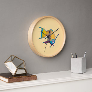 Parrotfish - Abstract Design - Cut out of photo Clock