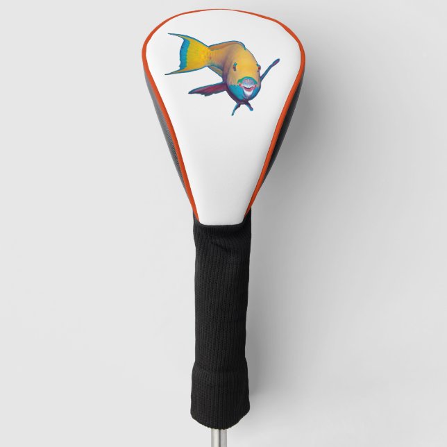 Parrotfish - Abstract Design - Cut out of photo |  Golf Head Cover (Front)