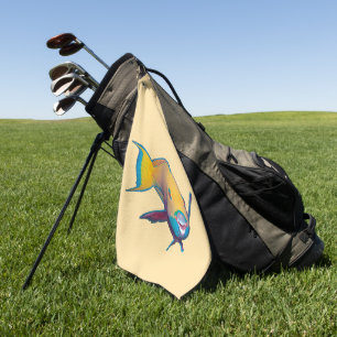 Parrotfish - Abstract Design - Cut out of photo Golf Towel