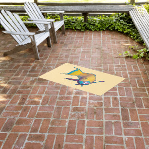 Parrotfish - Abstract Design - Cut out of photo Outdoor Rug