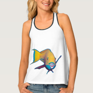 Parrotfish - Abstract Design - Cut out of photo    Tank Top