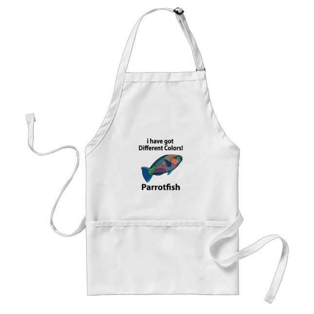 Parrotfish Funny Adult Apron (Front)