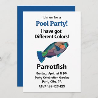 Parrotfish Funny Underwater Pool Party