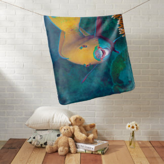 Parrotfish - Striking Make-Up! Colorful photo |  Baby Blanket
