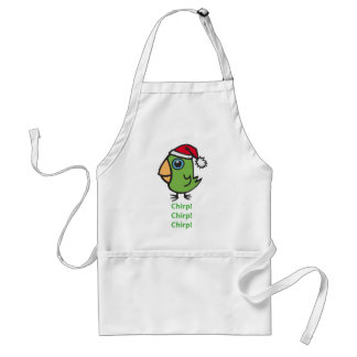 Parrotlet in Santa hat Adult Apron