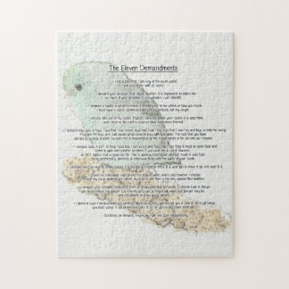 Parrotlets' Eleven Demandments Jigsaw Puzzle