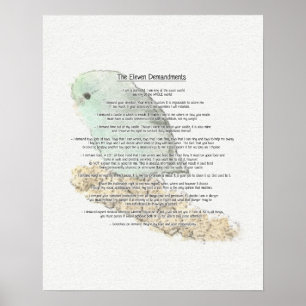 Parrotlets' Eleven Demandments Poster