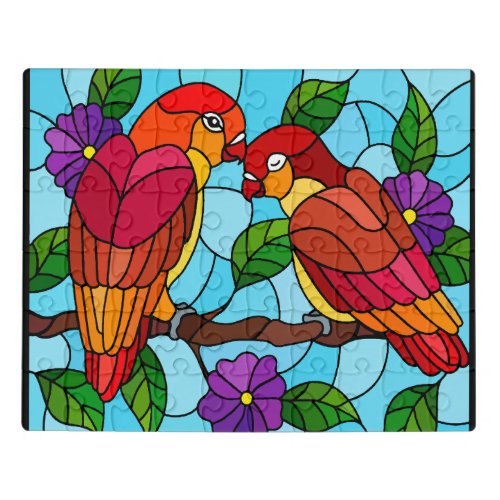 Parrots acrylic jigsaw puzzle