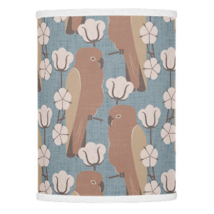 Parrots and cotton flower lamp shade