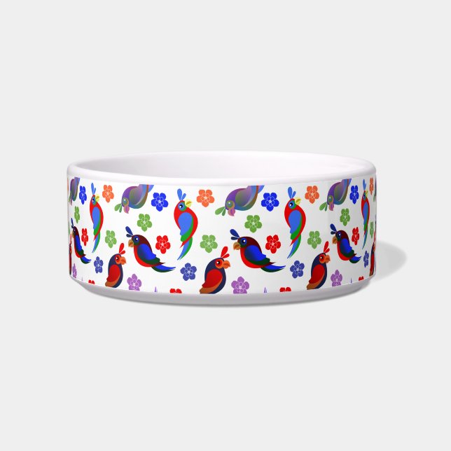 Parrots and Flowers Bowl (Front)