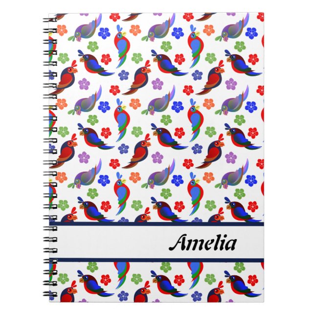 Parrots and Flowers Notebook (Front)