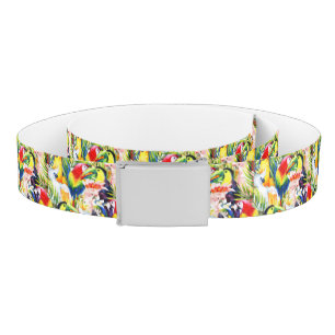 Parrots And Palm Leaves Belt