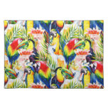 Parrots And Palm Leaves Cloth Placemat