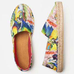 Parrots And Palm Leaves Espadrilles