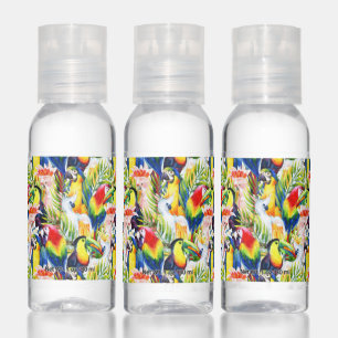 Parrots And Palm Leaves Hand Sanitizer