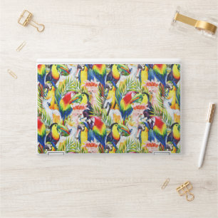 Parrots And Palm Leaves HP Laptop Skin