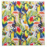 Parrots And Palm Leaves Napkin
