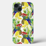 Parrots And Tropical Fruit iPhone 13 Case