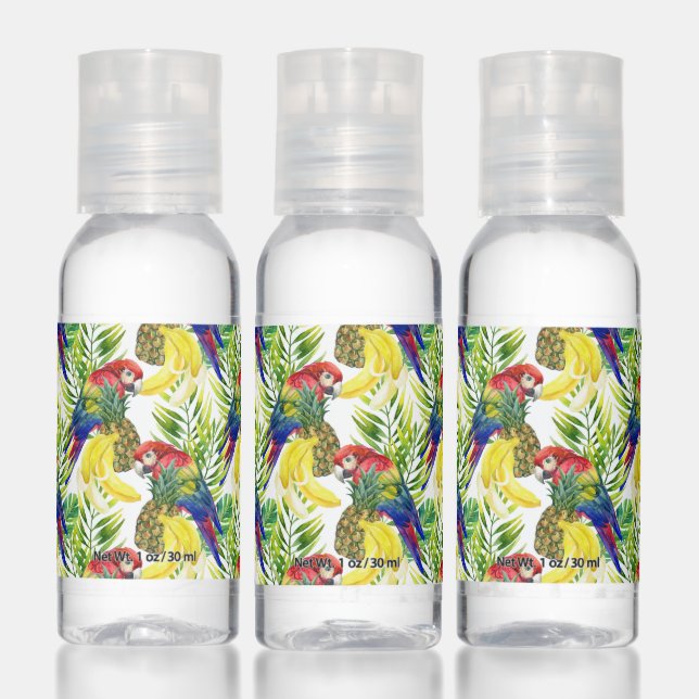 Parrots And Tropical Fruit Hand Sanitizer (Set)