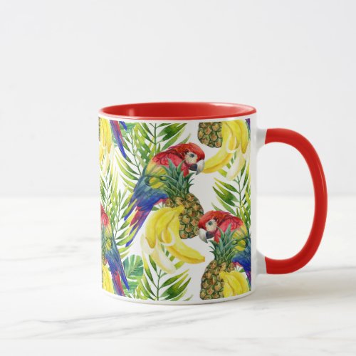 Parrots And Tropical Fruit Mug
